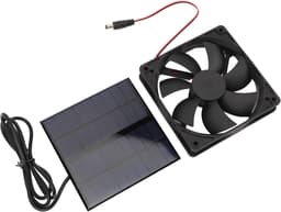Draagbare Zonneventilator - Solar Ventilator - Temperatuur Reductie - Draagbaar Ontwerp - 16 x 16 x 4 cm - Zwart — thumbnail 5