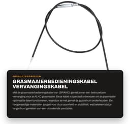 Dailygoods- Grasmaaierbedieningskabel 1,4 M - Vervanging - Tuingas - Tractiemotor - Hoogwaardig Rubber/Staal - Flexibel en Duurzaam - Bedieningskabel — thumbnail 1