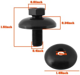 Dailygoods - 4 Stuks Vervangende Grasmaaier Blade Bolts met Wasmachine — thumbnail 4