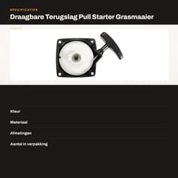 Dailygoods- Pull Starter Universeel - Draagbare Terugslag - Grasmaaiers/Bushcutters - Montage - Afstand Bevestigingsgaten 67mm - Lengte Touw 85cm - Startmechanisme — thumbnail 4