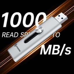 Dubbele poort USB-drive - Flash drive - Bestanden Opslaan - Snelle USB 3.2 - 512 GB - Zilverkleurig — thumbnail 4