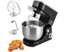 Keukenmachine - Mixer Kom - Bakken En Koken - Krachtige 1000W Motor - 5 Liter Capaciteit - Zwart