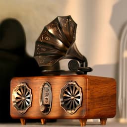 Retro Bluetooth Vintage FM-radio ondersteunt TF-kaart/AUX/USB draagbaar draadloos voor iPhone Android 10W luidspreker Bluetooth 5.4 1800 mAh — thumbnail 1