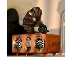 Retro Bluetooth Vintage FM-radio ondersteunt TF-kaart/AUX/USB draagbaar draadloos voor iPhone Android 10W luidspreker Bluetooth 5.4 1800 mAh