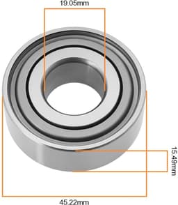 Dailygoods- Grasmaaier Lagers 4 Stuks - Compatibel met John Deere/JD9259/JD9296 - Buitendiameter 45,22 mm - Binnendiameter 19,05 mm - Hoogte 15,49 mm - Metaal/Rubber Materiaal - Landbouwlagers — thumbnail 2
