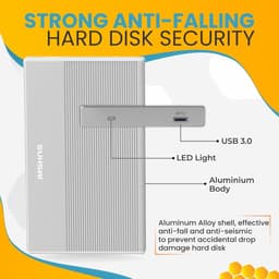 Externe Harde Schijf - Draagbare Opslag - Gegevens Back-uppen - USB 3.0 Snelheid - 1TB - Zilver — thumbnail 4