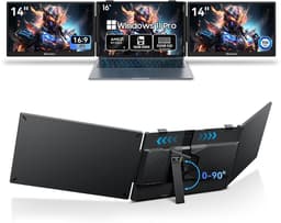 Blackview GamiBook 8 - Gaming Laptop 16" Full HD, AMD Ryzen 7 7735HS, 16GB RAM, 512GB SSD, WiFi 6, Windows 11 Pro + DCM5 Draagbare Monitor 14" FHD, Extra Laptopscherm 13-17,3", Ultradun Opvouwbaar, 100W PD, USB-C, Plug & Play, Grijs — thumbnail 1