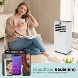 SereneLife Mobiele Airco- 7000 BTU - Airconditioning met WiFi - Air Conditioner met Afvoerslang voor Slaapkamer en Woonkamer — thumbnail 8
