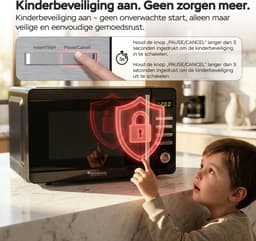 Turbotronic MW20 Vrijstaande Magnetron - Microwave - 20 Liter - Zwart — thumbnail 5