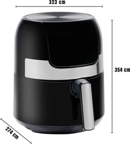 RUX® Heteluchtoven - Oven - Airfryer Oven - Zwart - 28cm x 33cm x 36cm — thumbnail 8