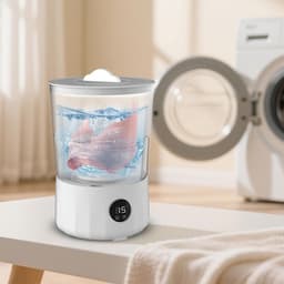 Mini-wasmachine, 1,5 liter wasmachine voor buiten, 3 wasprogramma's, oplaadbare sokkenwasmachine, geschikt voor thuis, op reis en in studentenkamers. — thumbnail 2