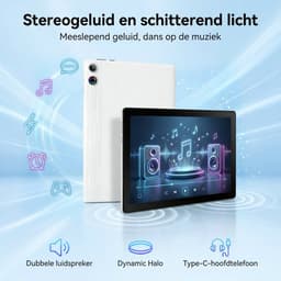 kotsren 11 Inch Tablet - Android 15 Tablets - 16GB RAM+128GB ROM - 6800mAh - 5G WIFI - Kindertablet Met Tablet Hoes Sleeve - Wit — thumbnail 4