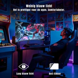 Florixa® Gaming Monitor 240hz - Gaming Monitor - Zwart - ‎‎20cm x 62cm x 46cm; 3.5kg — thumbnail 3