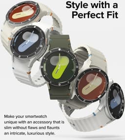 Ringke Bezel Styling + Tempered Glass Geschikt voor Samsung Galaxy Watch 7 40MM - RVS Watch Cover + Screen Protector - 40-99 Zwart — thumbnail 4