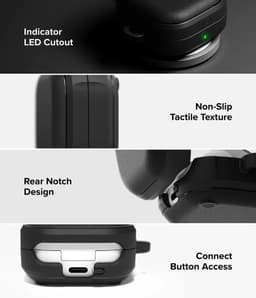 Ringke Hoesje Geschikt voor Samsung Galaxy Buds 4 / 4 pro - Onyx Magnetic Cover - TPU Case Zwart — thumbnail 4