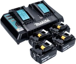 Makita DLM 466 PG4 accugrasmaaier 36 V (2x 18 V) 46 cm borstelloos + 4x accu 6,0 Ah + oplader — thumbnail 4