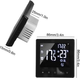 Digitale Thermostaat - Slimme Regelaar - Klimaat Beheersing - App Bediening - 10 x 9 x 5.5 cm - Zwart — thumbnail 3