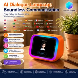 Slimme AI Speaker met RGB Verlichting & Digitale Fotolijst - Slimme wekker-FS Fusion Pack Slimme AI Speaker met RGB Verlichting & Digitale Fotolijst – Draadloze Bluetooth Speaker, Wekker, TFT Display, Spraakbesturing, Smart Alarm Klok & App Cadeau — thumbnail 5