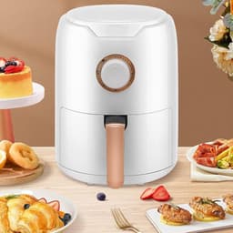 Airfryer - Olievrije Frituurpan - Gezond Frituren - Compact Formaat - 22 Liter - Zwart — thumbnail 2