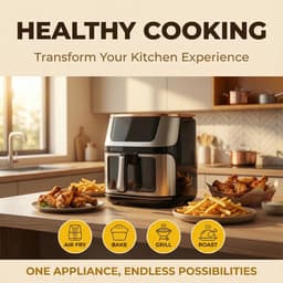 Airfryer XXL - Oven - Luchtfriteuse - Broodrooster - Digitaal Display - Touch Control - Verstelbare Temperatuur - 7 Kook Voorinstellingen — thumbnail 5