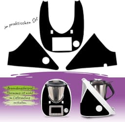 Keukenmachine stickers - Apparaat folie - Keuken personaliseren - Op maat gesneden - TM5 - Zwart mat — thumbnail 4