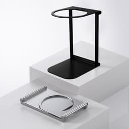 Draagbare Koffie Machine Stand - Espresso Houder - Koffie Zetten Buiten - Stabiele Aluminium Basis - 6.5 cm Binnendiameter - Zwart — thumbnail 2