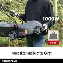 Elektrische Grasmaaier - Tuinmachine - Gazon Onderhoud - Grasopvang Systeem - 32 cm Snijbreedte - Grijs — thumbnail 5