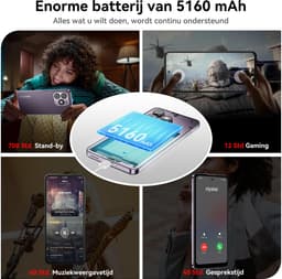 HOTWAV Note 13 Max mobiele telefoon - Smartphone - 256GB - Paars - Met Transparante Hoes - mobiele telefoon zonder abonnement - 2 jaar garantie - 4G Dual SIM — thumbnail 3