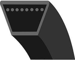 V-riem Grasmaaier - Gladde trapeziumriem - Vervangen van riemen - Gladde trapeziumvorm - 48 inch - Zwart