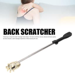 Electric Rear Scratches, Electric Rear Cratcher Expanding To 18 Inch Itch Relief One-hand Scratchers with Long Handle Body Scratch Massage Tool for (Black) — thumbnail 2