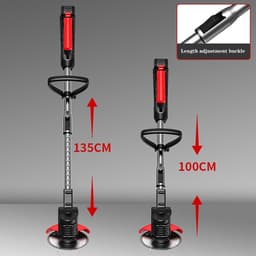 Elektrische Grasmaaier - Handgrasmaaier Tuinmaaier - Gazon Onderhoud - Draadloos Werken - 35 cm Snijbreedte - Zwart — thumbnail 3