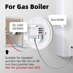 Maximale zoekdekking Slimme WiFi Thermostaat Touchscreen – Tuya Kamerthermostaat voor Gasboiler & Vloerverwarming — thumbnail 3