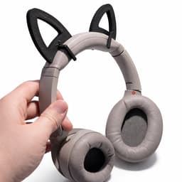 Snap-On Kattenoren Voor Sony WH-1000XM4 Hoofdtelefoon - Afneembare Cat Ears Accessoire - Cosplay Gaming Headset Decoratie - Verstelbaar Design - Lichtgewicht Comfort Fit - Past Perfect Op Headband - Zwart — thumbnail 2