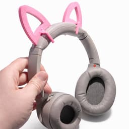 Snap-On Kattenoren Voor Sony WH-1000XM4 Hoofdtelefoon - Afneembare Cat Ears Accessoire - Cosplay Gaming Headset Decoratie - Verstelbaar Design - Lichtgewicht Comfort Fit - Past Perfect Op Headband - Roze — thumbnail 2
