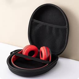 Nylon hoofdtelefoon case - universele maat - beschermhoes voor hoofdtelefoon - zwart — thumbnail 4
