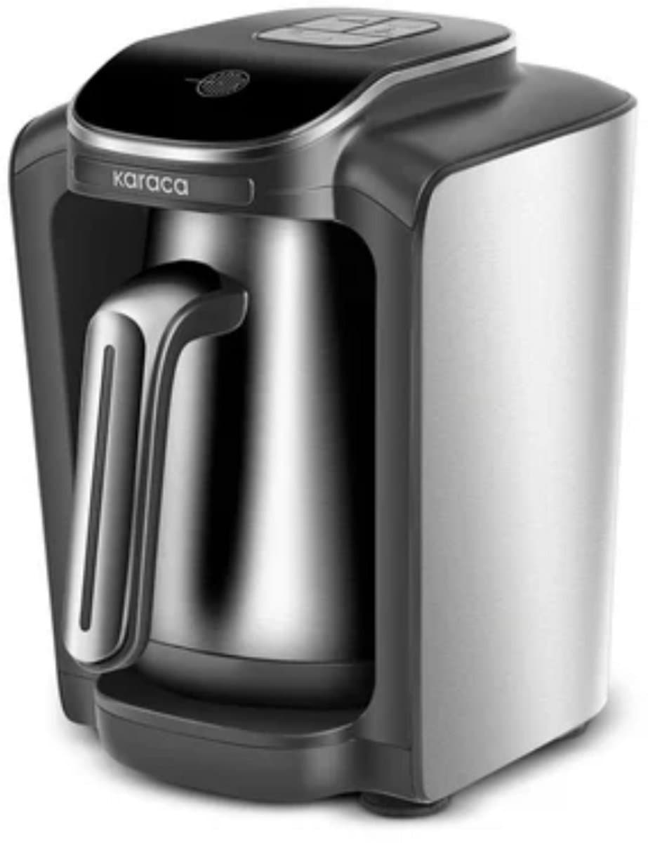 Karaca Hatır Neo Inox Turkse Koffiemachine – RVS Design – Automatische Turkse Koffiezetter – 1-4 Kopjes – Overkookbeveiliging – Zilver — afbeelding 1