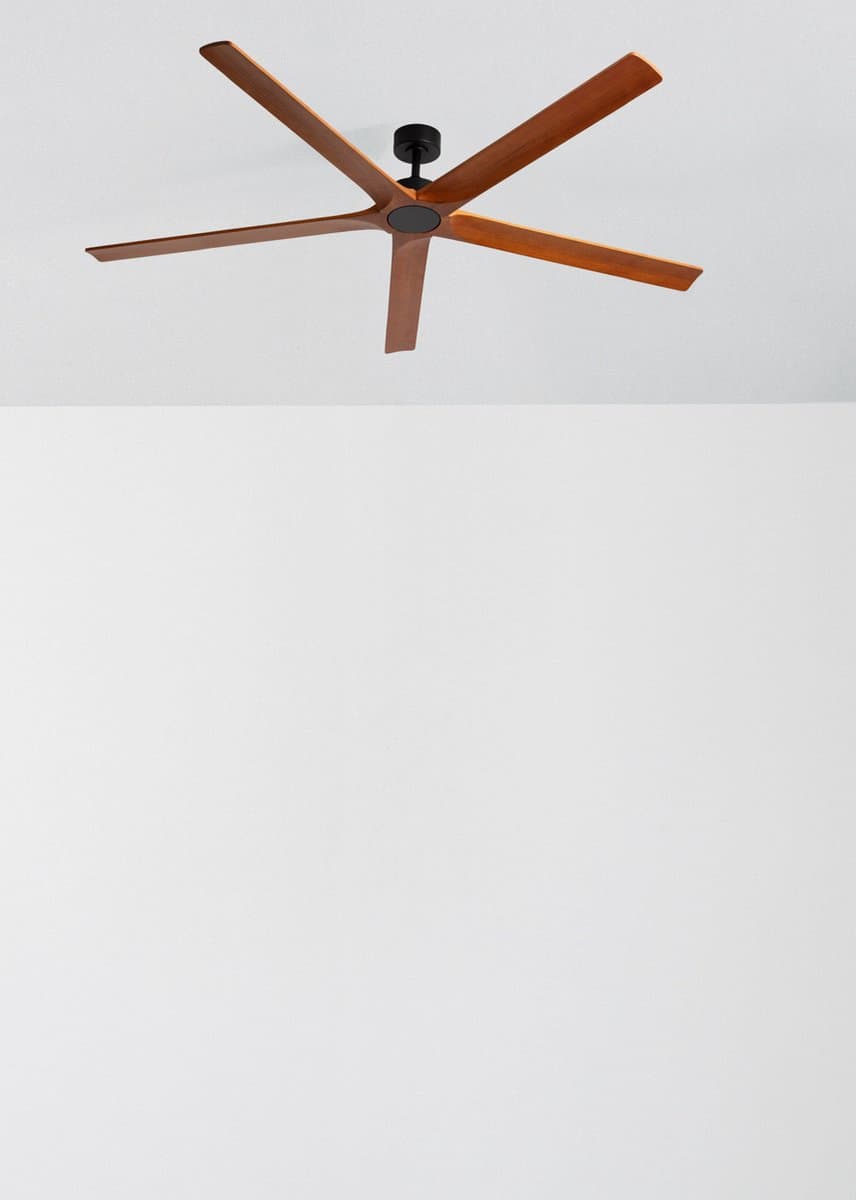 CREATE - Stille plafondventilator 40W van 100% hout in verschillende mate - XXL - Geen licht - Afstandsbediening - WIND INDUSTRIAL WOOD — afbeelding 1