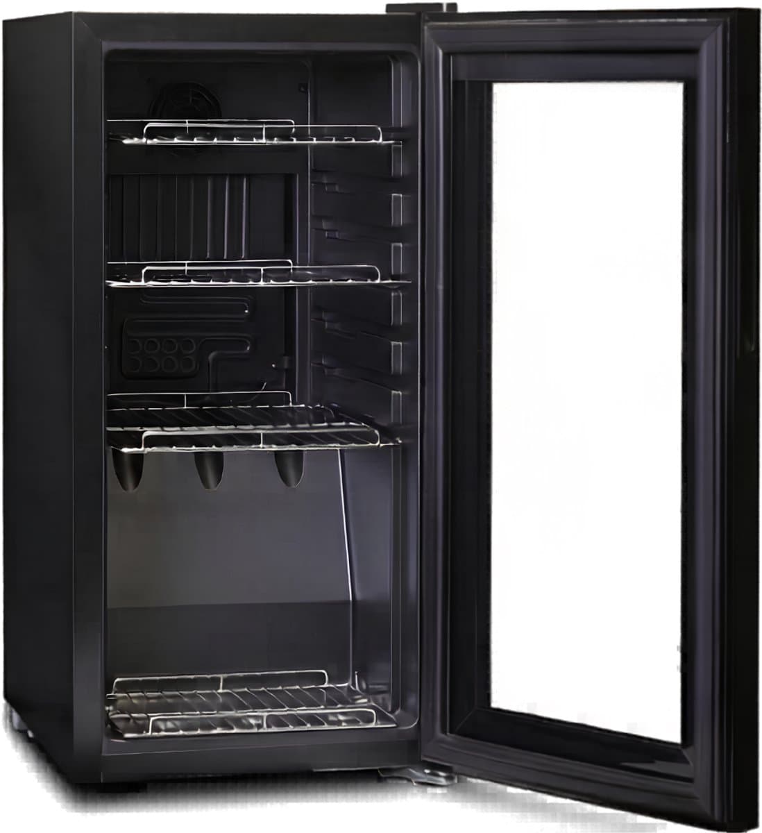 TIM® Koelkast - Koelvriescombinatie - Tafelmodel Koelkast - Zwart - 45cm x 35cm x 70cm — afbeelding 1