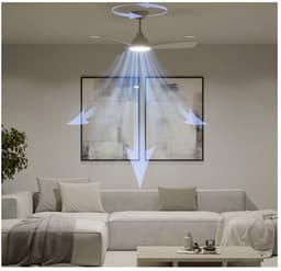Philips Olas Ventilator met LED lamp - Diameter: 106cm - Instelbaar wit licht van 3000K tot 6500K - Dimbaar tot 5% - Inclusief afstandsbediening - 2650 Lumen - Wit — thumbnail 3