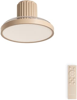 CREATE - Stille plafondventilator 40W Ø114 cm intrekbare bladen met licht - Zand - WIND CLEAR SCULPT — thumbnail 1