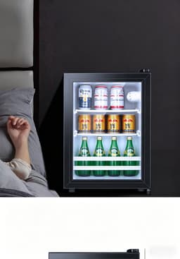 36L Drankenkoelkast voor 50 blikjes Vrijstaande mini drankenkoelkast met ultralage koeling Geschikt voor thuis en op kantoor koelkast voor bier cocktails frisdranken en sap Zwart — thumbnail 2