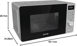 Magnetron - Oven - Snel opwarmen - Automatische programma's - 20 Liter - Zilverkleurig — thumbnail 2