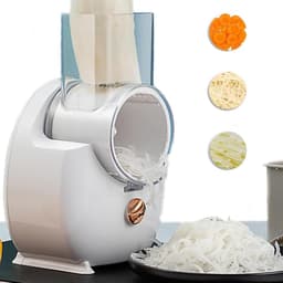 Elektrische Rasp - Keukenmachine Snijder - Groenten Voorbereiden - Eén Knop Bediening - 1.4 Kilogram - Zilver — thumbnail 1