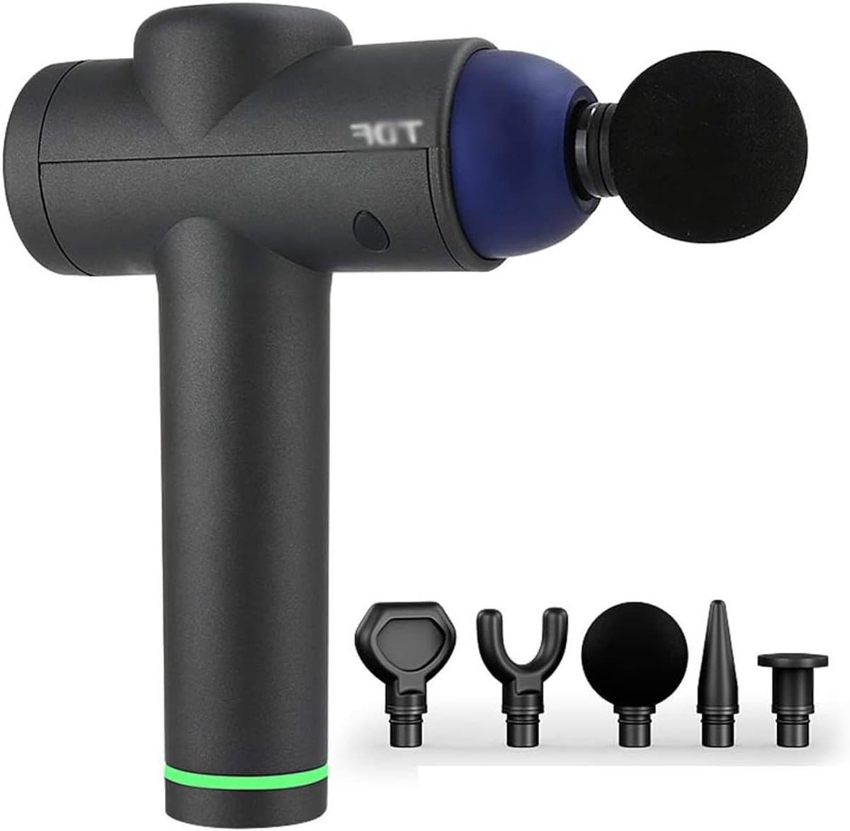 Spier Massagepistool - Fascia Gun - Herstel Bevorderen - 6 Instelbare Snelheden - 6 Massagekoppen - Grijs — afbeelding 1