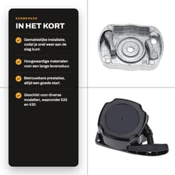 Dailygoods- Startmotor - 100% Nieuwe Starter - Betrouwbare Startmontage - Geschikt voor 520/430 Bosmaaier - Grasmaaier/Scooter - Hoogwaardige Constructie - Trekstarter — thumbnail 2