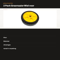 Dailygoods- Grasmaaier Wiel 8 Inch - 2 Pack - Vervangt Oregon 72-115 - Compatibel met John Deere - Naaflengte 1-1/2 Inch - Kunststof - Grasmaaierwielen — thumbnail 4