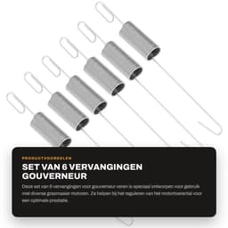 Dailygoods- Gouverneurveren 6x Set - Compatibel met Mountfield RV150/SV150/M150/V35 - Staal - Motoronderdelen - Vervangingskit - Efficiëntie behouden - Motorveren — thumbnail 5
