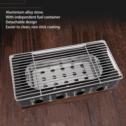 Dailygoods- Houtskoolkachel Draagbaar - Japanse Grill - Compact - Aluminiumlegering - Snelle Verwarming - Gelijkmatige Verdeling - Barbecue — thumbnail 4