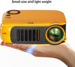 Projector voor mobiele telefoons, 1080p HD-weergave, afstandsbediening, draagbaar / 17 x 16 x 8,5 cm, 1000 lumen, HDMI-compatibel, voor livestreaming, woonkamer en camping. — thumbnail 3
