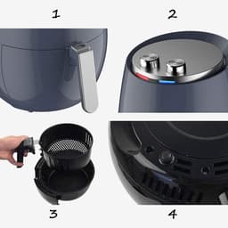 Heteluchtfriteuse - Olievrije Frituurpan - Gezond Koken - Instelbare Temperatuur - 36 Liter - Multicolor — thumbnail 5